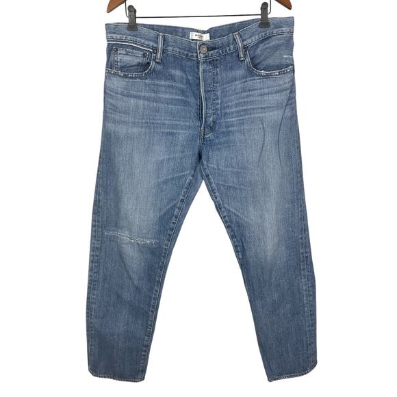Moussy Vintage Saab Cotton Tapered Jeans Distressed Made In Japan Women's 38 - Picture 2 of 15